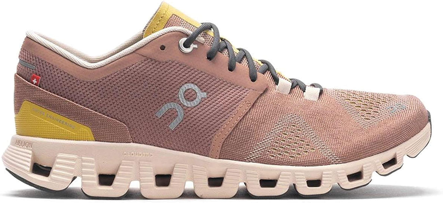 Women's On Cloud X, Mocha/Sand, 8 B Medium