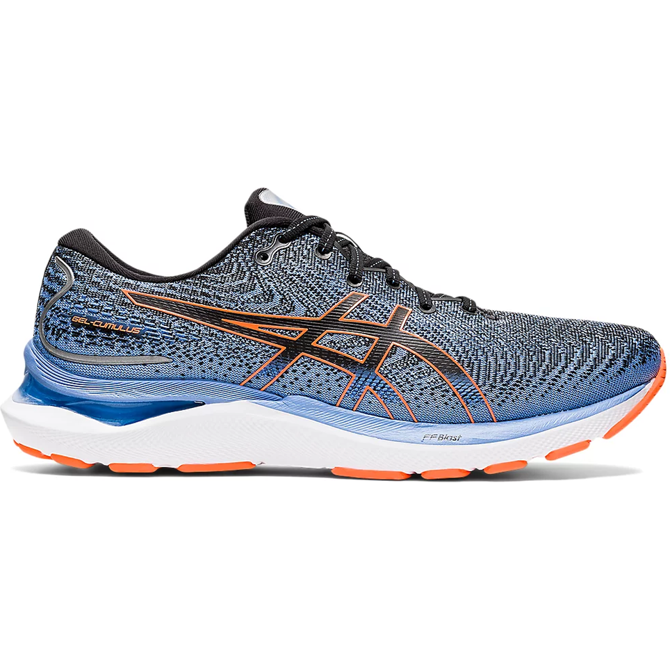 Men's Asics Gel-Cumulus 24, Black/Shocking Orange, 10.5 4E Extra Wide
