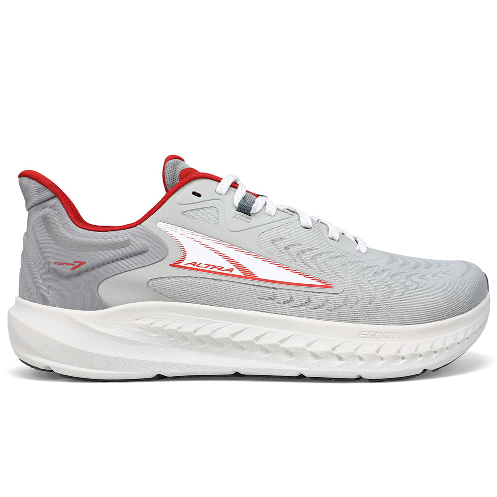 Men's Altra Torin 7, Gray/Red, 13 D Medium