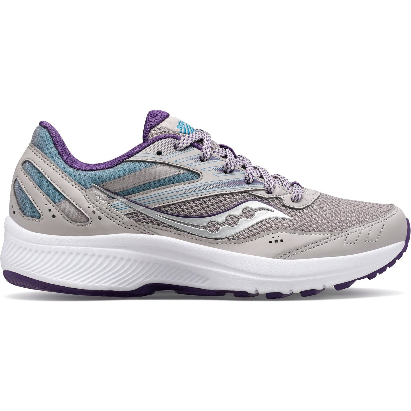 Women's Saucony Cohesion 15, Smoke/Grape Pop, 7.5 B Medium