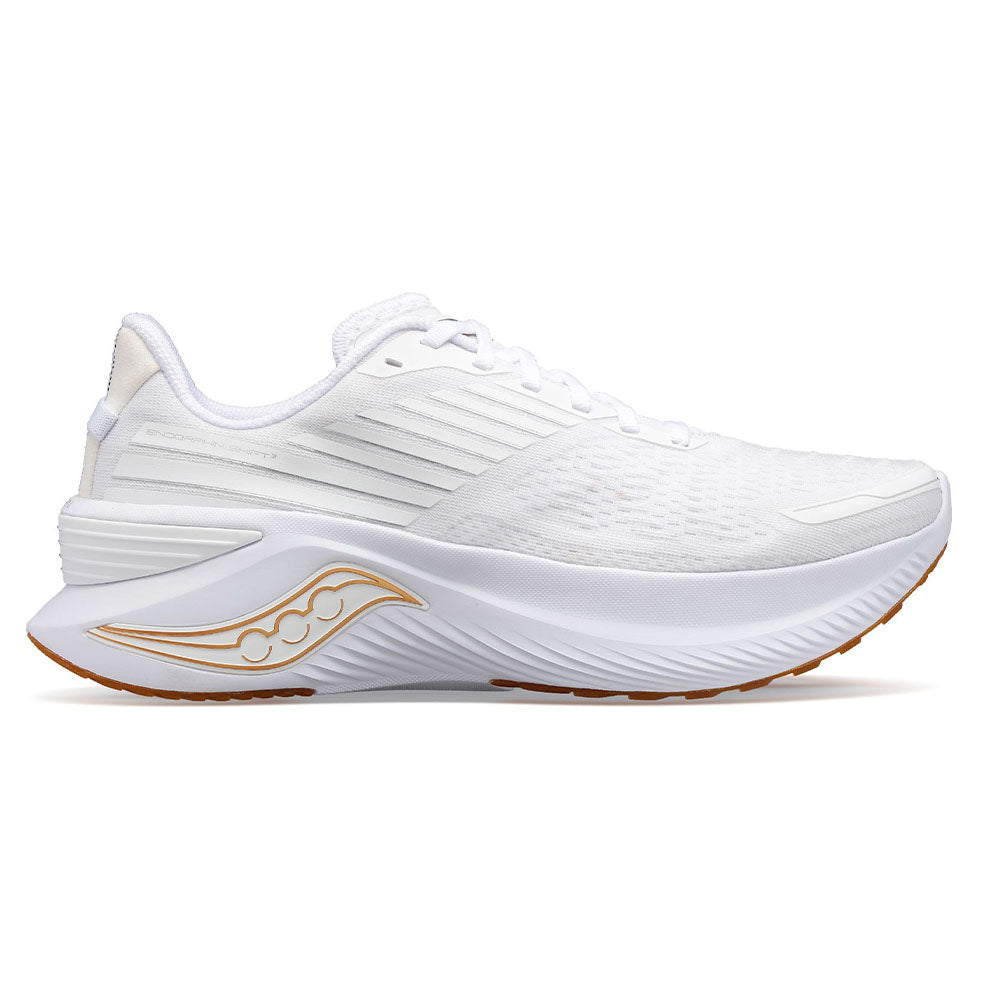 Women's Saucony Endorphin Shift 3, White/Gum, 8 B Medium