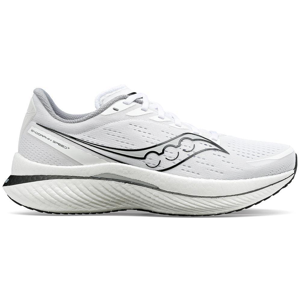 Women's Saucony Endorphin Speed 3, White/Black, 9.5 B Medium