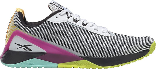 Women's Reebok Nano X1 Grit, White/Black/Pursuit Pink, 10 B Medium