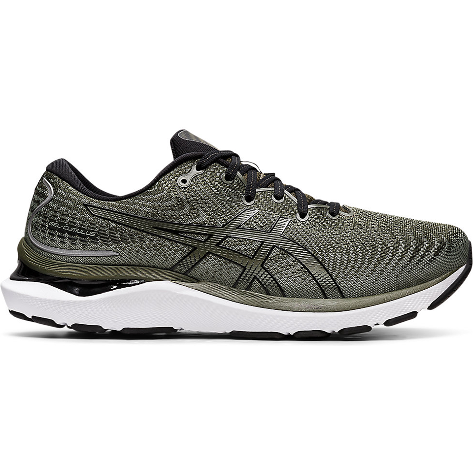 Men's Asics GEL-Cumulus 24, Olive Canvas/Black, 10 D Medium