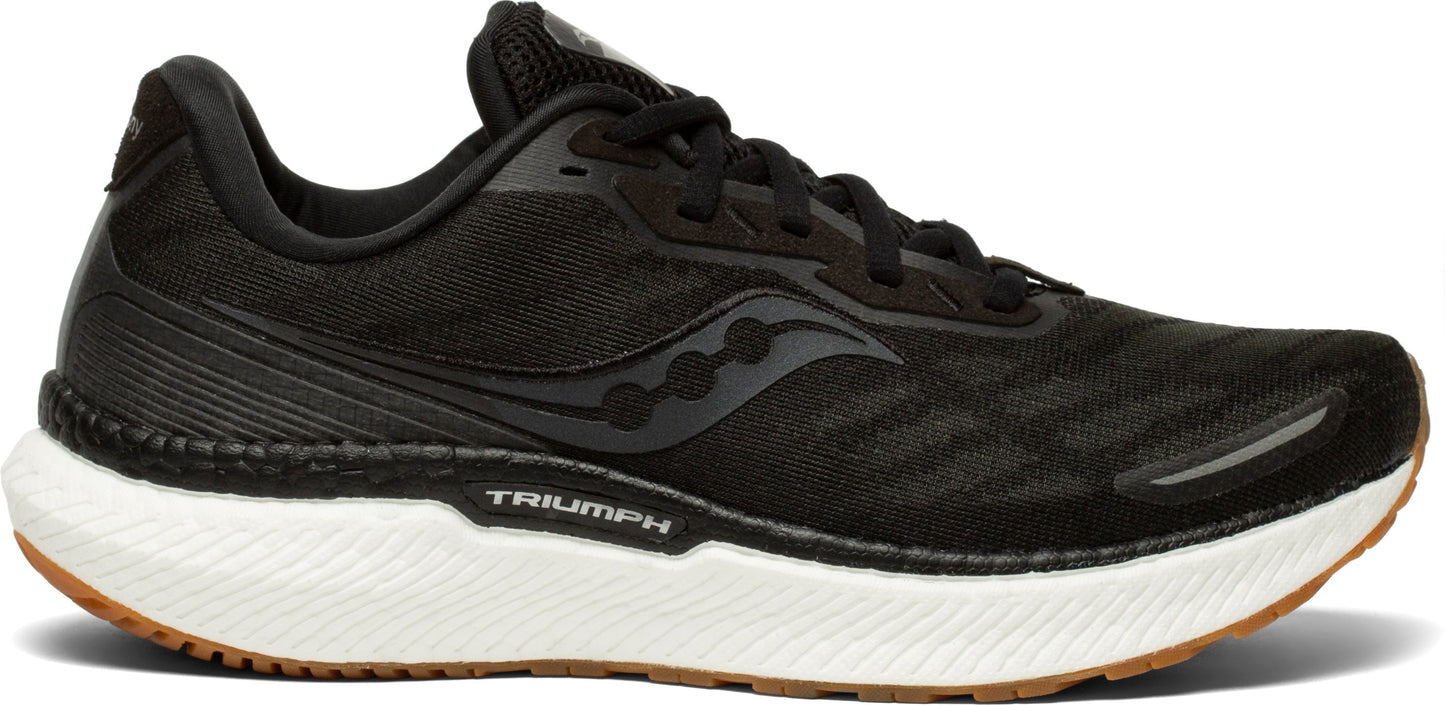 Women's Saucony Triumph 19, Black/Gum, 7.5 B Medium