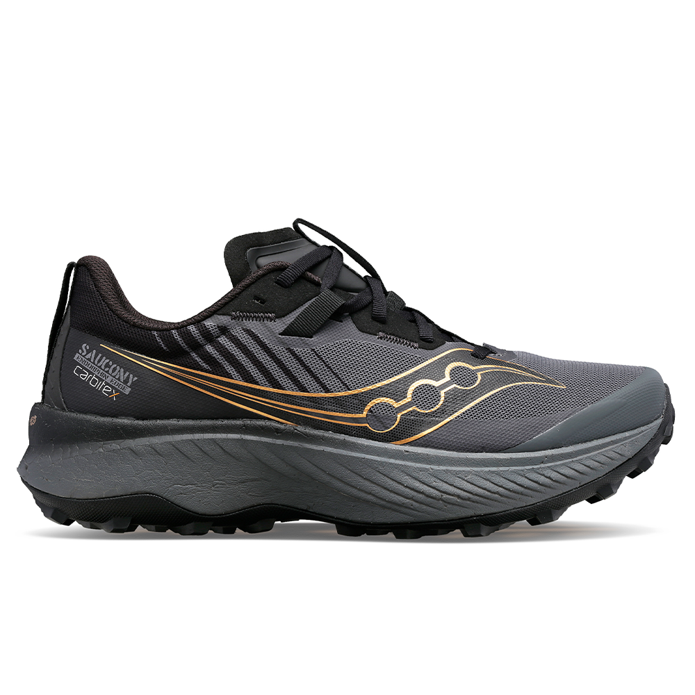 Women's Saucony Endorphin Edge, Black/Goldstk, 8 B Medium