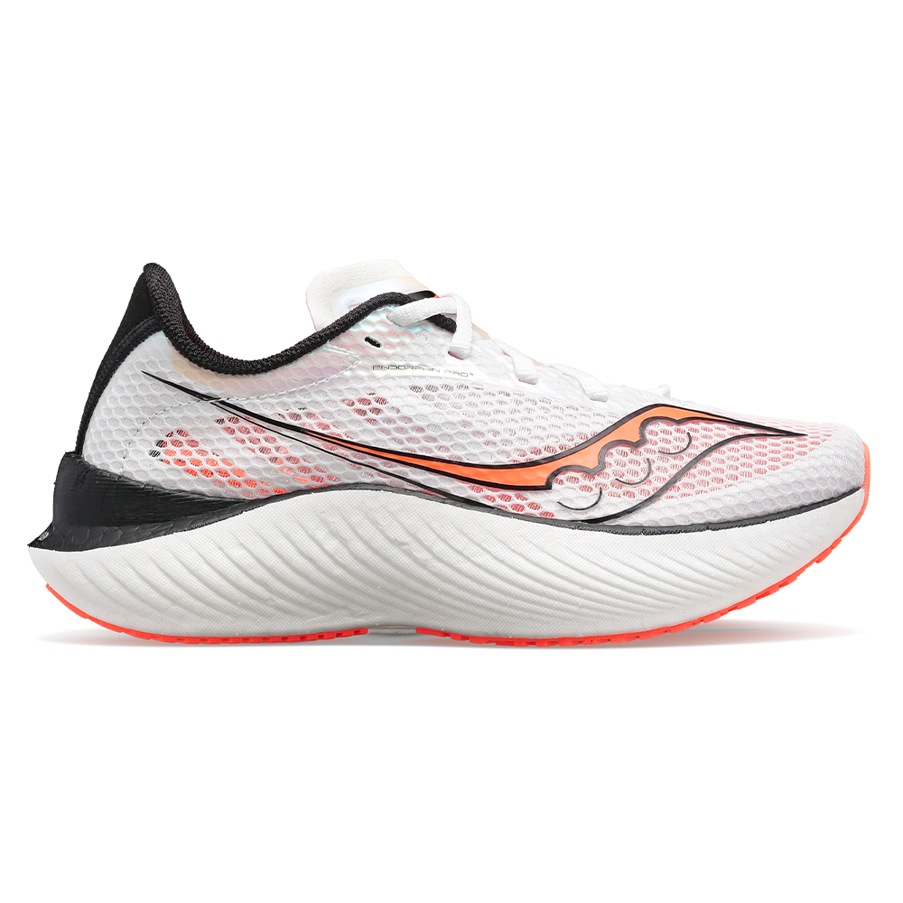 Women's Saucony Endorphin Pro 3, White/Black/Vizi, 8 B Medium
