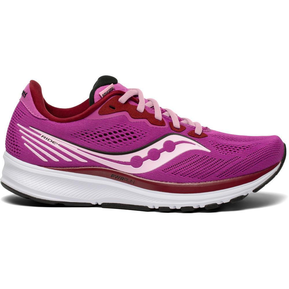 Women's Saucony Ride 14, Razzle/Fairytale, 10.5 B Medium