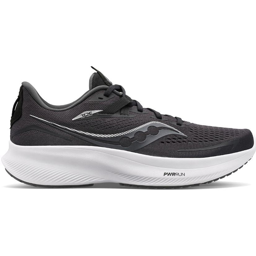 Women's Saucony Ride 15, Black/White, 11 B Medium