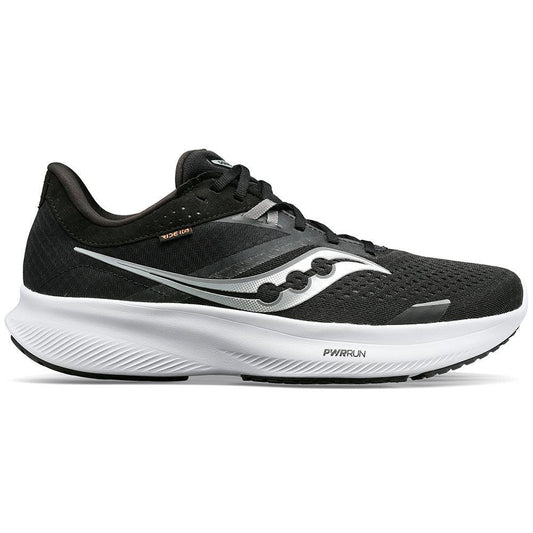 Women's Saucony Ride 16, Black/White, 9.5 B Medium
