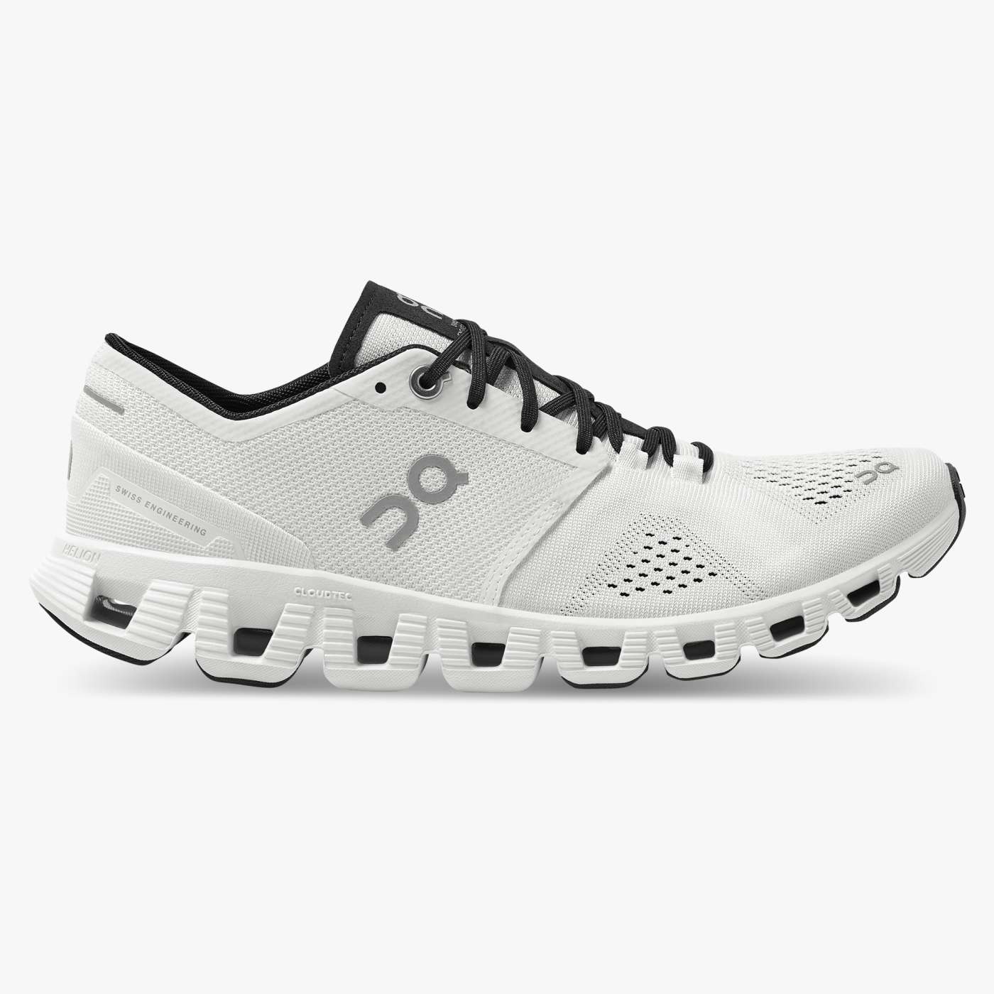 Women's On Cloud X 2, White/Black, 7 B Medium