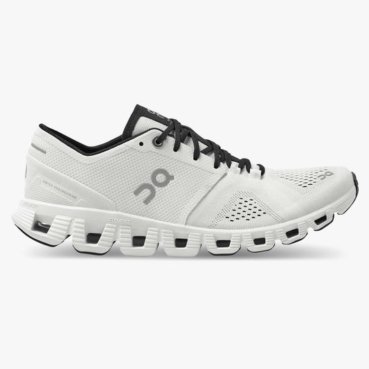 Women's On Cloud X 2, White/Black, 7 B Medium